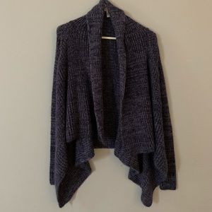 purple cardigan